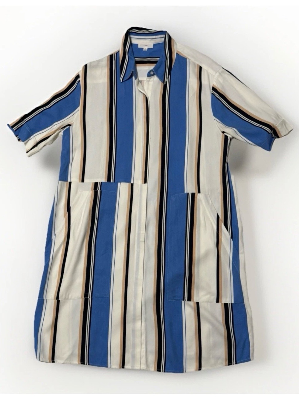 A Loves A vertical striped loose fit shift dress